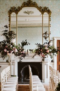 Country house wedding ceremony at Pynes House Devon