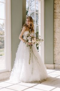 Bridal shot at beautiful English countryside venue in Stamford